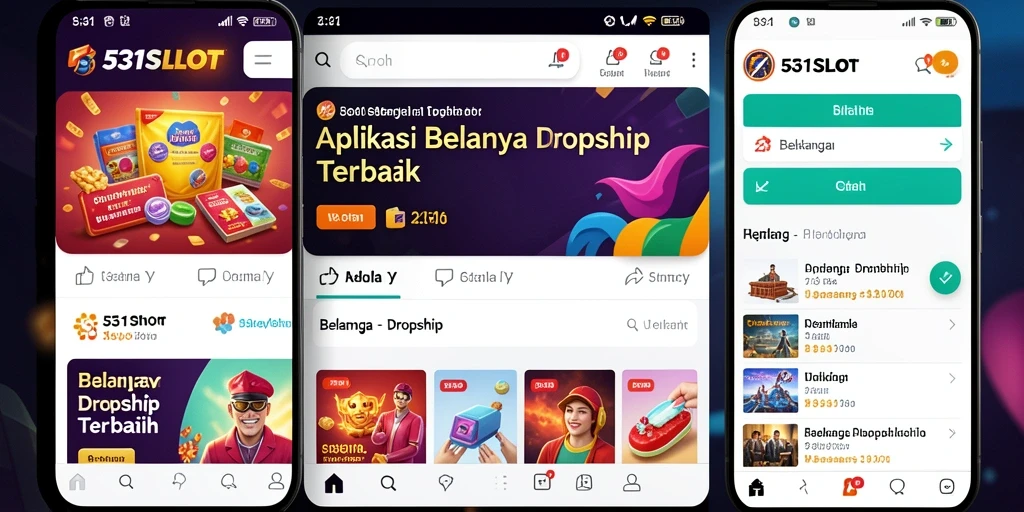 Antarmuka pengguna 531SLOT yang menarik dan fungsi Dropship yang efisien.
