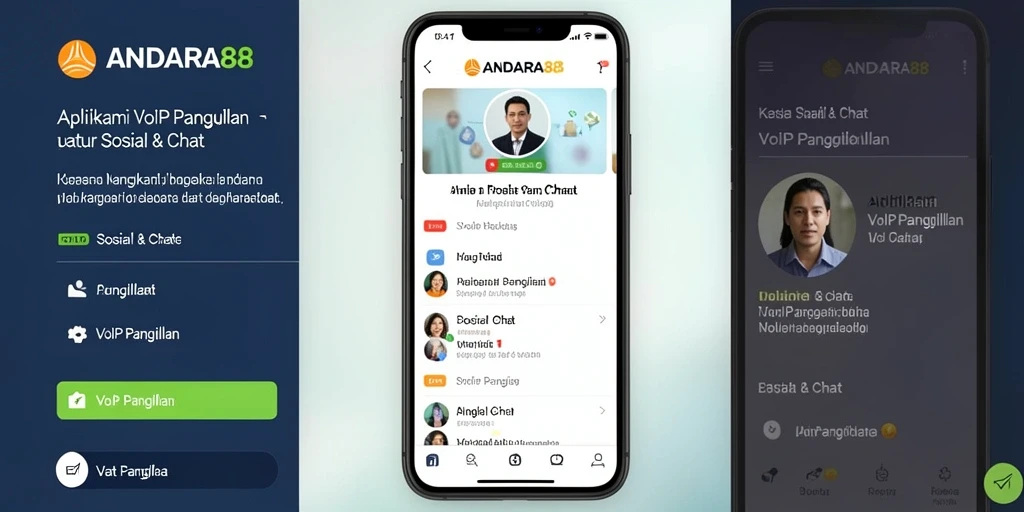 Tampilan antarmuka pengguna ANDARA88 dengan fitur VoIP Panggilan yang intuitif.