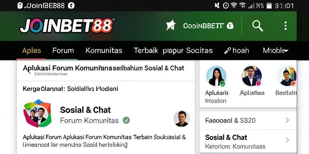 Antarmuka aplikasi JOINBET88 yang penuh warna dan interaktif.