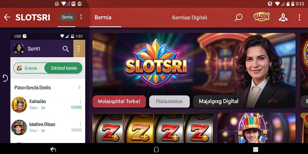 Antarmuka aplikasi SLOTSRI menampilkan berita terbaru yang menarik.