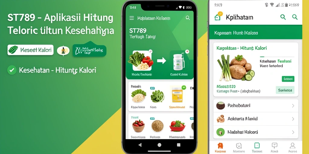 Antarmuka utama ST789 dengan fitur Hitung Kalori yang mudah digunakan.