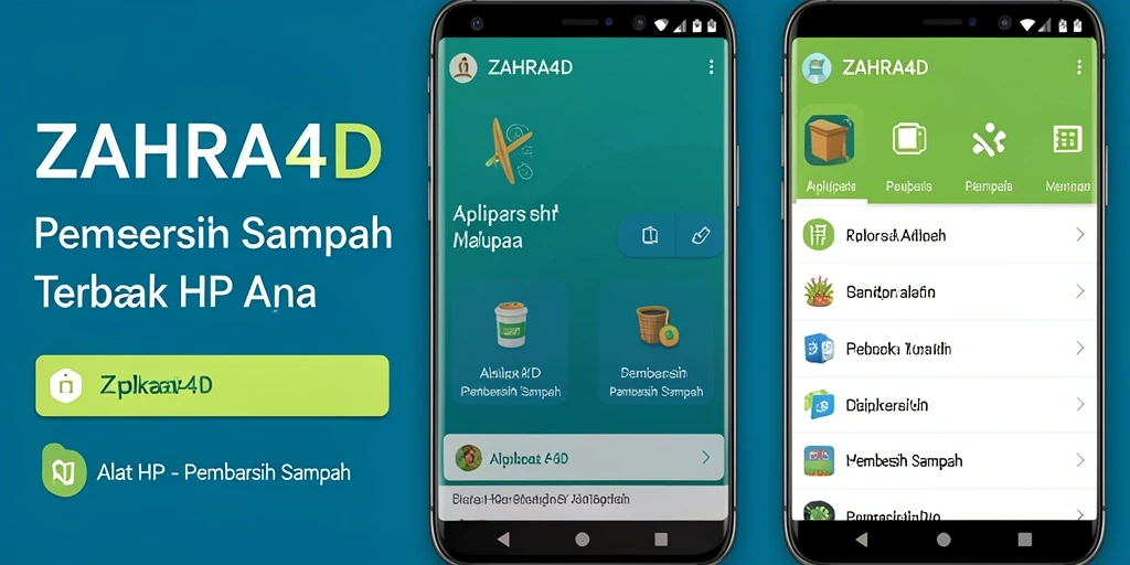 Antarmuka utama ZAHRA4D dengan fitur Pembersih Sampah yang efisien.