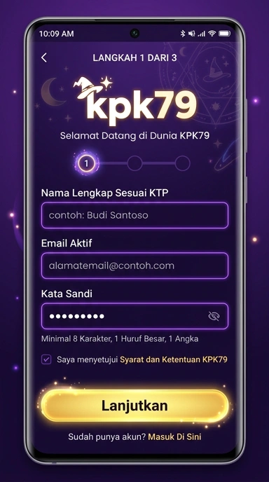 Panduan Pendaftaran Akun Baru kpk79 untuk Pengguna Android